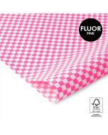 P45.179.070 Tissue Paper - Check - Fluor Pink