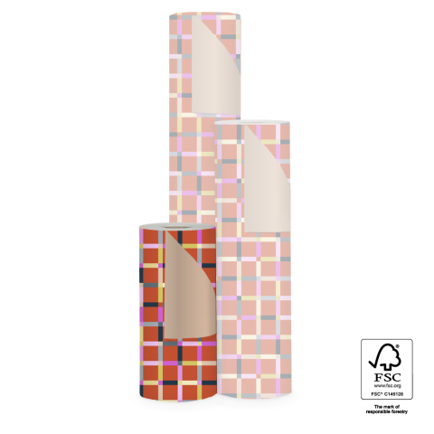 P15.283.030 Inpakpapier - Art Cognac - Glossy Beige