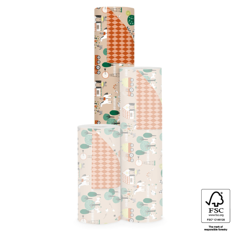 P15.289.070 Inpakpapier - Farm Beige - Harlequin Cognac