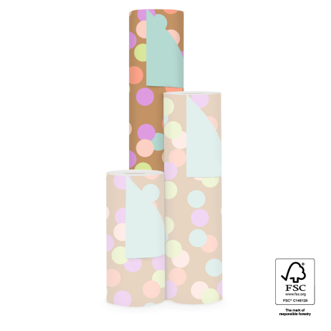 P15.325.070 Inpakpapier - Big Confetti Camel - Pistache