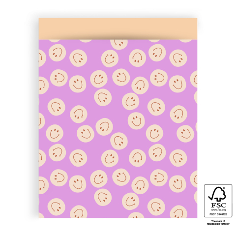 P43.335.027 Cadeauzakjes - Smile Pink - Peach - 27 x 34 cm