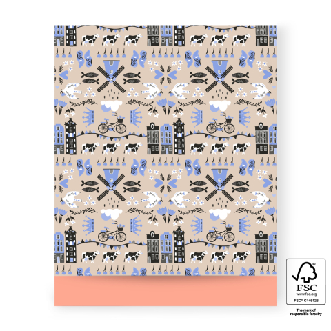 P43.353.027 Cadeauzakjes - Holland Beige - Salmon - 27 x 34 cm