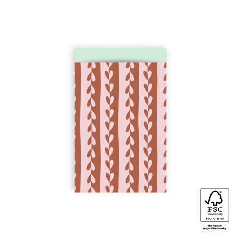 P43.354.012 Cadeauzakjes - Hearts Mini - Pastel Mint - 12 x 19 cm