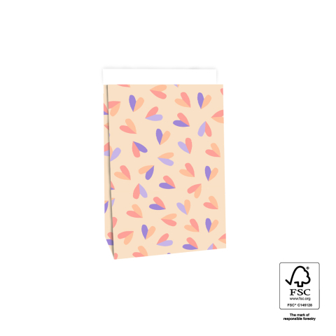 P44.091.017 Blokbodemzakken - Hearts Duo Sweet - 17 x 10 x 25 cm