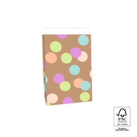 P44.100.017 Blokbodemzakken - Big Confetti Camel - 17 x 10 x 25 cm