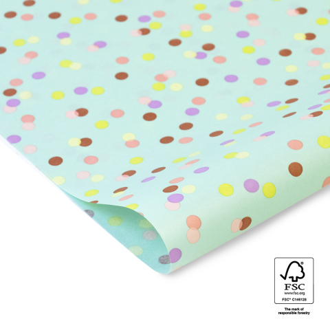 P45.230.070 Vloeipapier - Party Confetti - Pistache