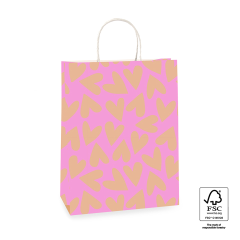 P46.006.026 Papieren tassen - Big Hearts Pink/Nude