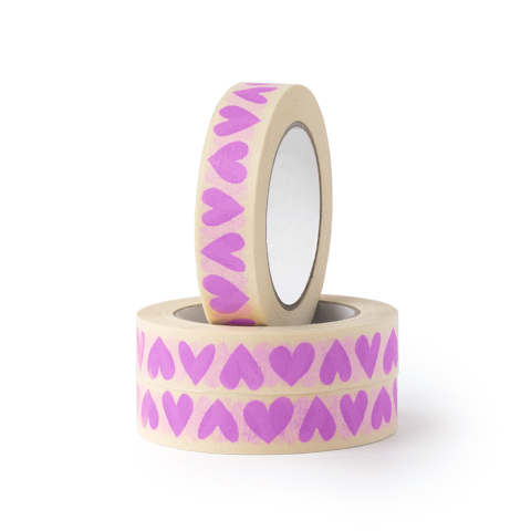 P63.120.025 Paper Tape Small - Hearts - Pink