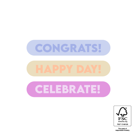 P74.468.250 Stickers Multi - Congrats! / Celebrate!