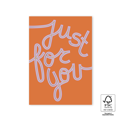 P75.007.015 Ansichtkaart - Written - Just for you