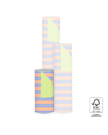 P15.346.030 Inpakpapier - Stripe Chalk Blue - Lime