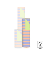 P15.346.050 Inpakpapier - Stripe Chalk Blue - Lime