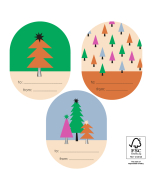 P39.141.250 X-mas Stickers Multi - Graphic Tree