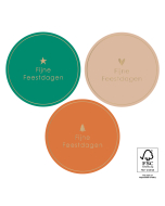 P39.145.250 X-mas Stickers Multi - Tekst Fijne Feestdagen Goud