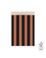 P43.316.017 Cadeauzakjes - Stripe Chalk Chocolate - Beige - 17 x 25 cm