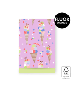 P43.330.017 Cadeauzakjes - Ice Confetti Pink - Lime - 17 x 25 cm