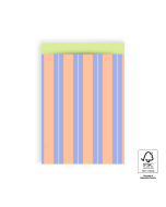 P43.346.017 Cadeauzakjes - Stripe Chalk Blue - Lime - 17 x 25 cm