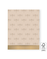 P43.349.027 Cadeauzakjes - Dragonfly Beige - Gold - 27 x 34 cm