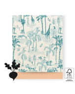 P43.350.027 Cadeauzakjes - Vintage Jungle Green - Peach - 27 x 34 cm