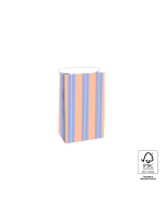 P44.095.012 Blokbodemzakken - Stripe Chalk Blue - 12 x 7 x 19 cm
