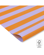 P45.217.070 Vloeipapier - Stripe - Lilac/Cognac