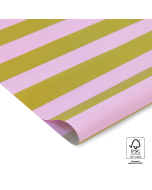 P45.218.070 Vloeipapier - Stripe - Olive/Pink