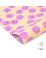 P45.228.070 Vloeipapier - Smiley - Pink