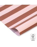 P45.231.070 Vloeipapier - Stripe - Chocolate/Pink
