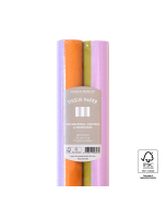 P52.003.050 Duo Pack Vloeipapier op rol - Stripe Orange/Pink