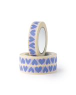 P63.121.025 Paper Tape Small - Hearts - Blue