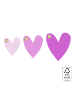 P72.120.075 Cadeaulabel Multi Sizes - Hearts Pink (S - M - L)