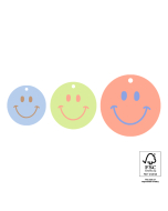 P72.121.075 Cadeaulabel Multi Sizes - Smiley (S - M - L)