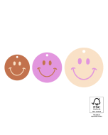 P72.122.075 Cadeaulabel Multi Sizes - Smiley Pink (S - M - L)