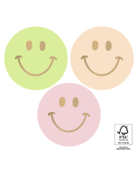 P74.440.250 Stickers Multi - Smiley Pastel Gold