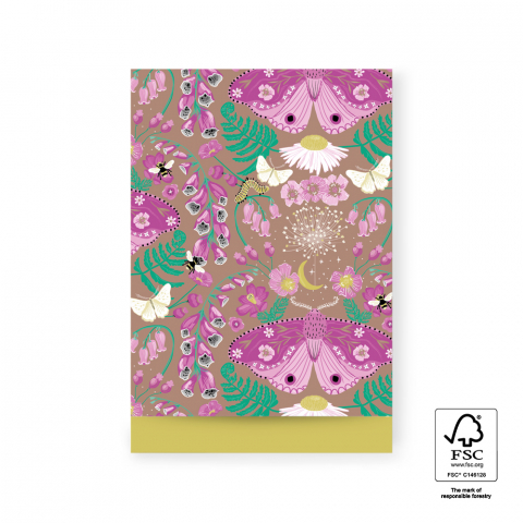 P43.157.017 Cadeauzakjes - Botanic Pink - Yellow - 17 x 25 cm