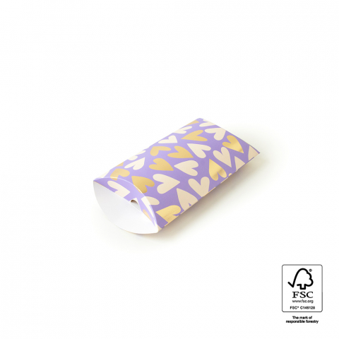 P47.104.023 Pillow boxes - Small - Hearts Lilac