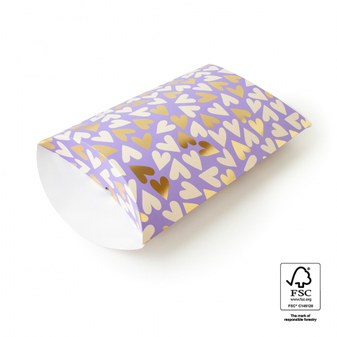 P47.104.040 Pillow boxes - Large - Hearts Lilac