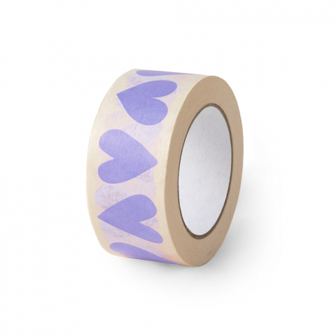 P63.035.050 Paper Tape - Hearts - Lavender