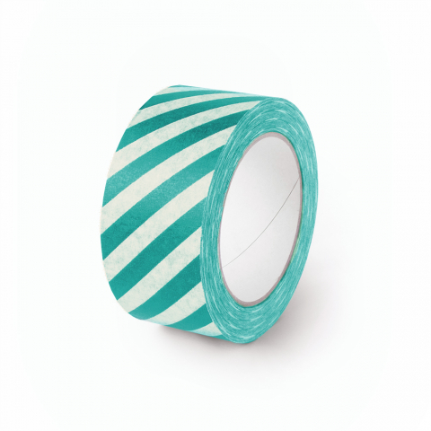 P63.038.050 Paper Tape - Stripes - Turquoise