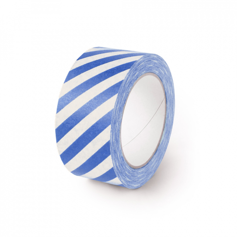 P63.044.050 Paper Tape - Stripes - Indigo Blue