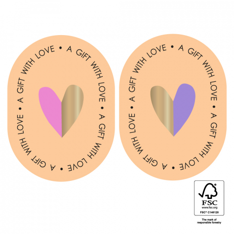 P74.350.250 Stickers Duo - Oval Heart Gold