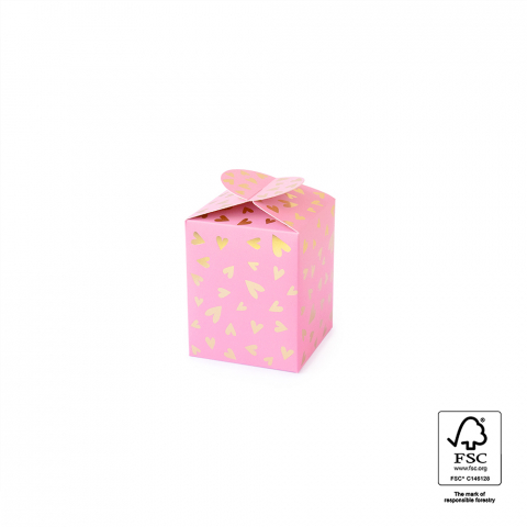 P76.204.087 Gift Box - Small - Hearts - Blush Pink