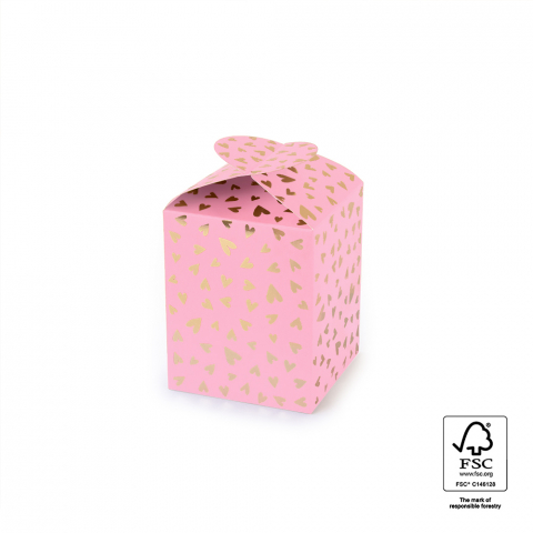 P76.204.125 Geschenkdoos - Medium - Hearts - Blush Pink